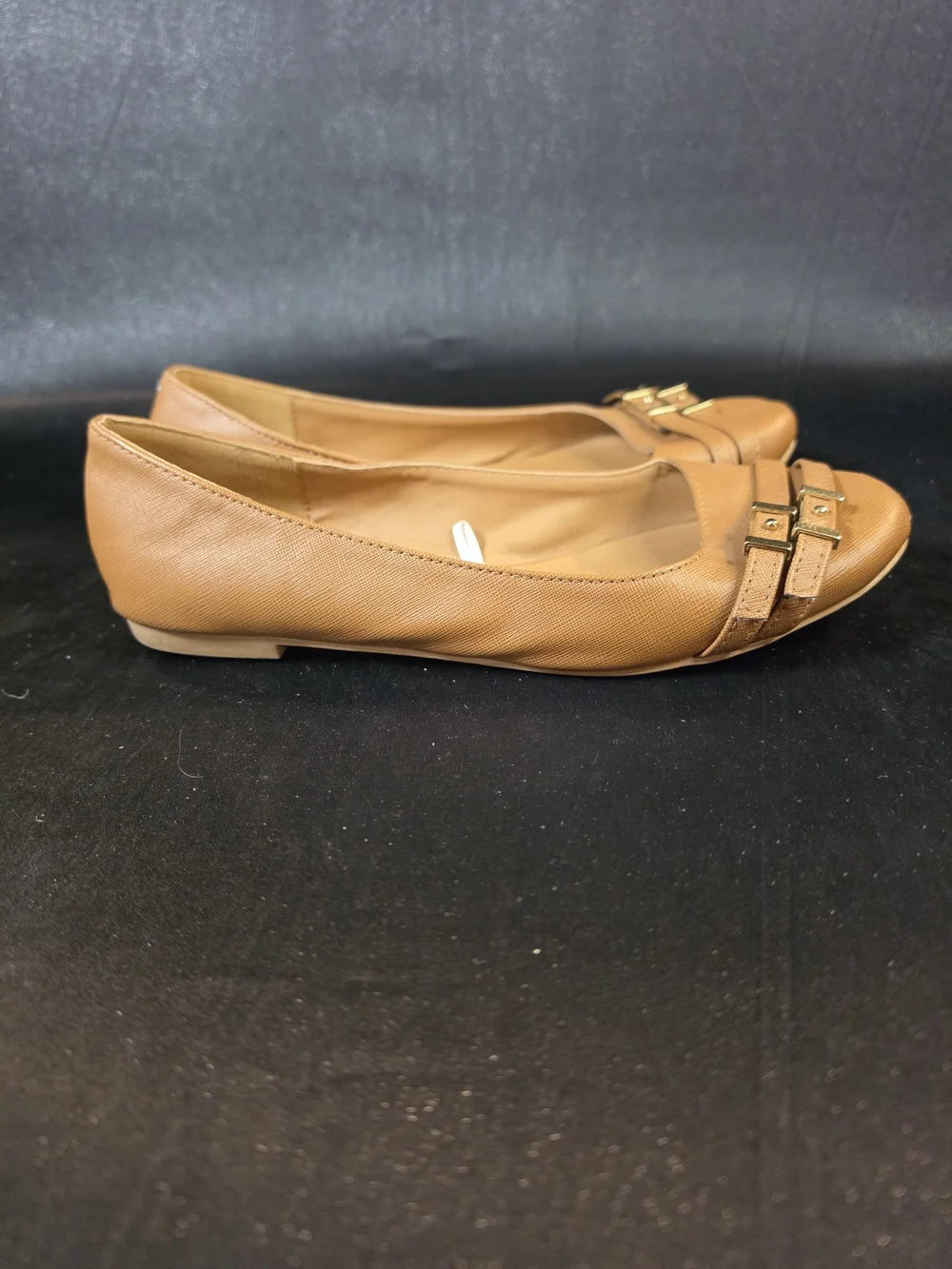 Charlotte Russe Women's Brown Ballet Flats Size 8 Tan Faux Leather Slip On